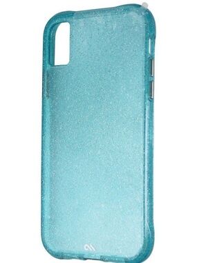case-mate Teal Glitter Slim Phone Case